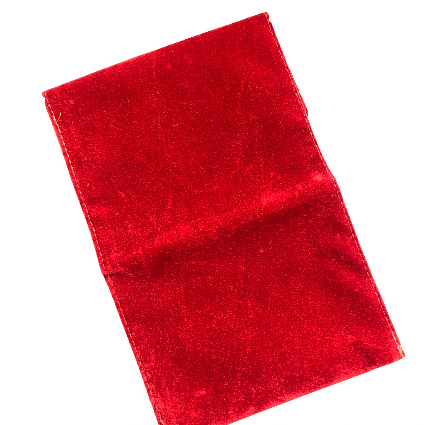 CARTIER Red Faux Suede Pouch 4.5 x 7.25 inches