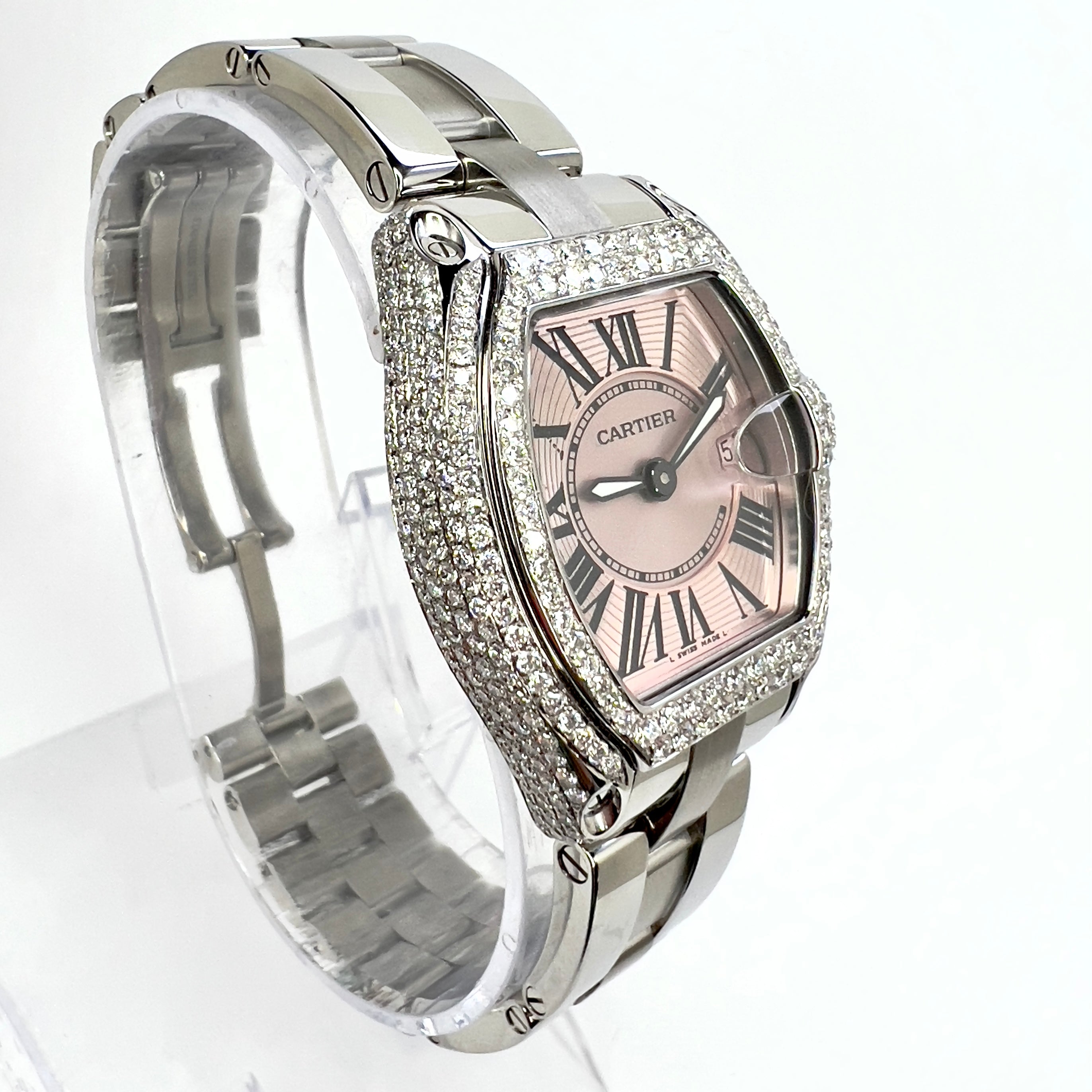 Cartier roadster pink clearance face