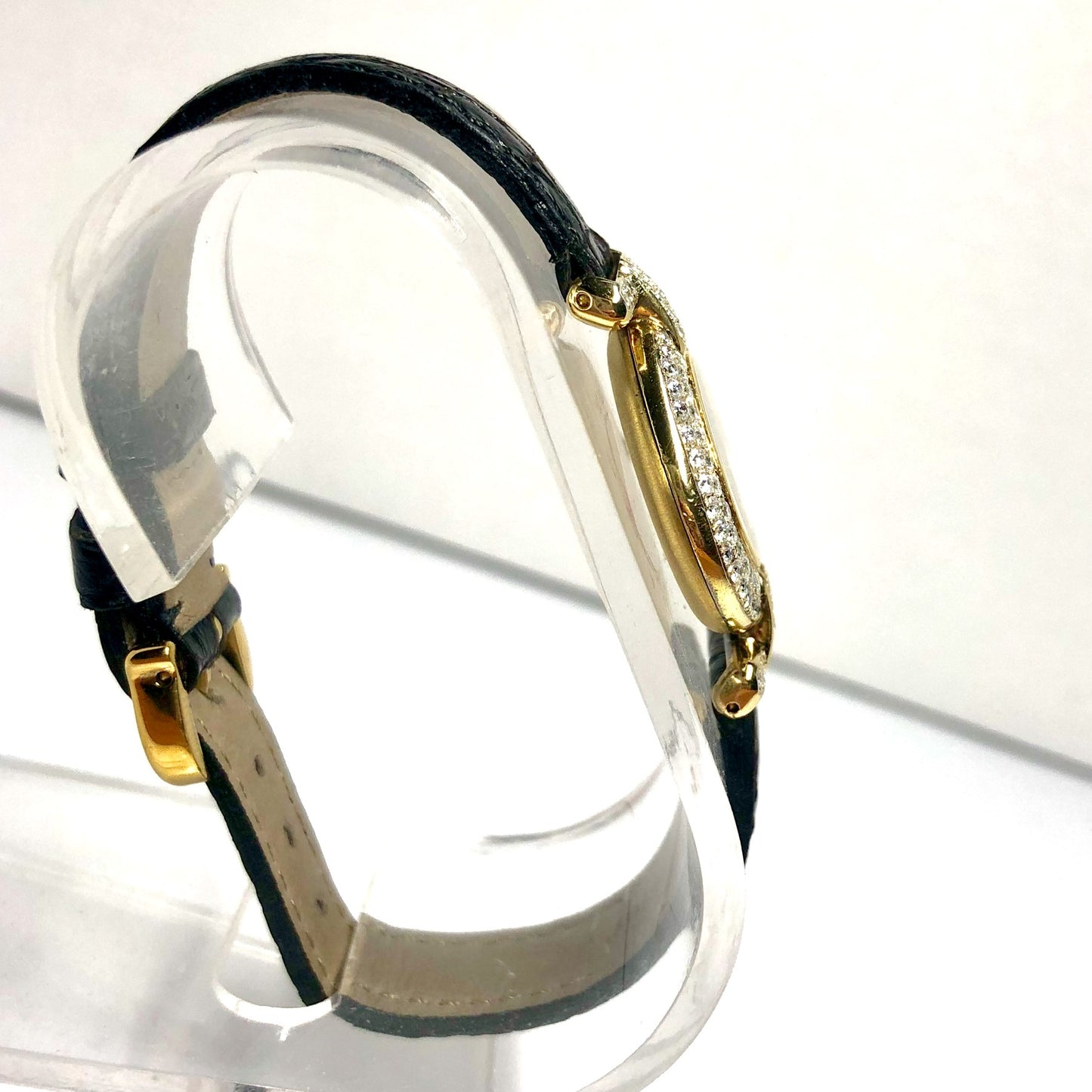 CARTIER VERMEIL COLISÈE 24mm Quartz GoldPlated Silver DIAMOND Watch