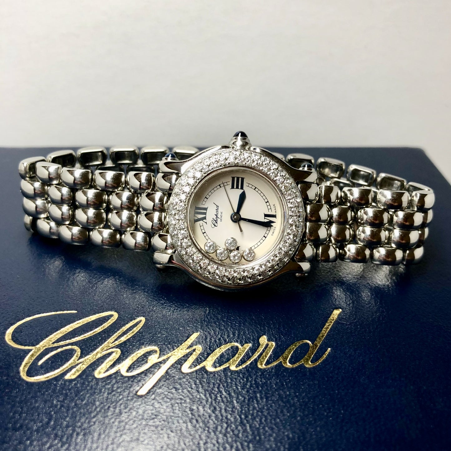 CHOPARD HAPPY SPORT Quartz 26mm Steel 5 Floating DIAMOND Watch