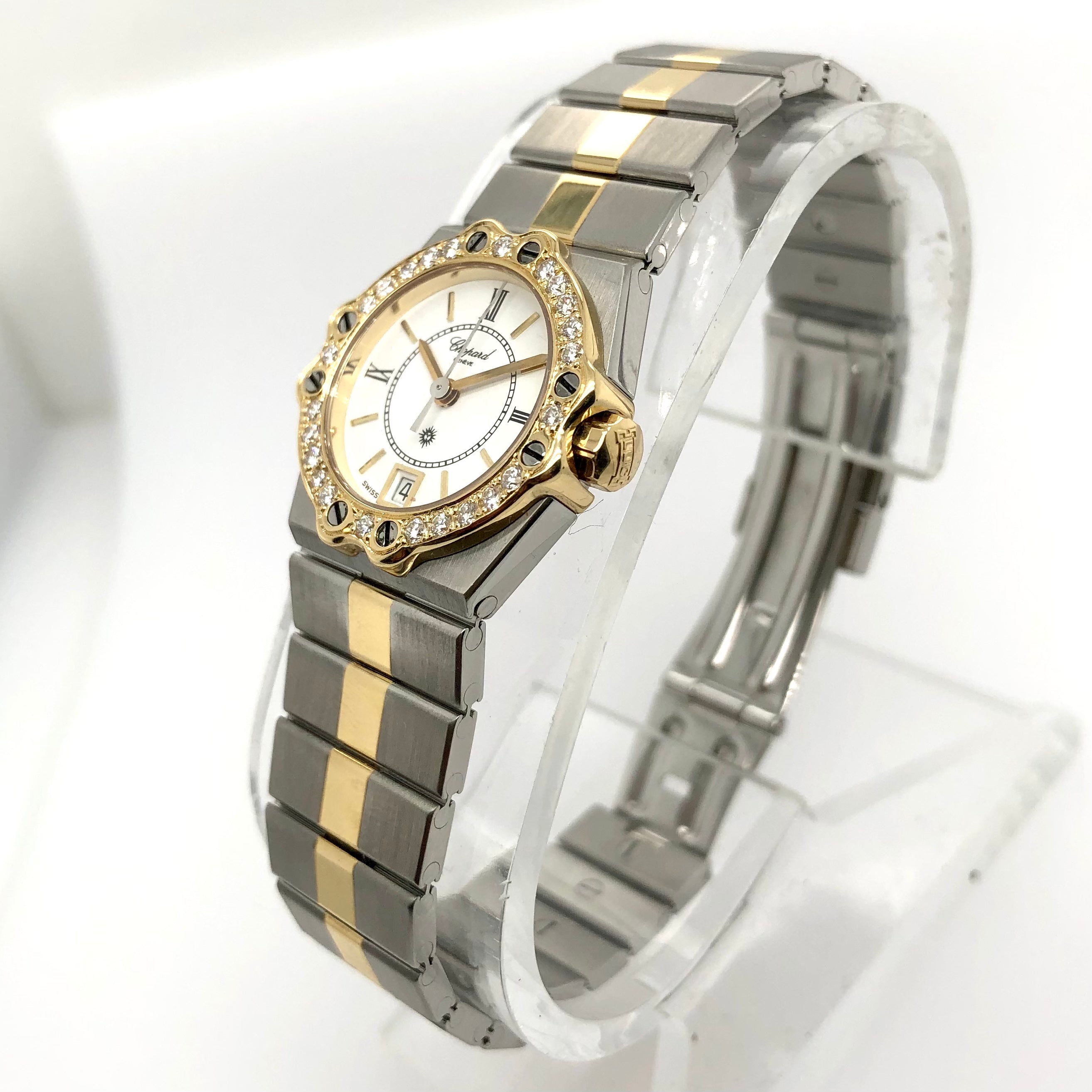 CHOPARD ST. MORITZ Quartz 24mm 2 Tone 1.02TCW DIAMOND Watch