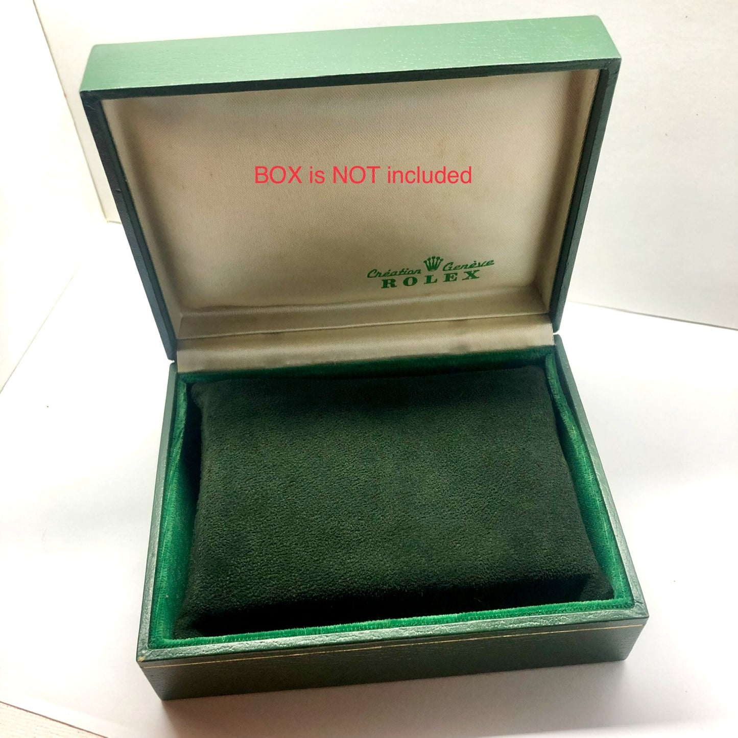 Dark Green Genuine Suede Leather PILLOW CUSHION fits ROLEX Box