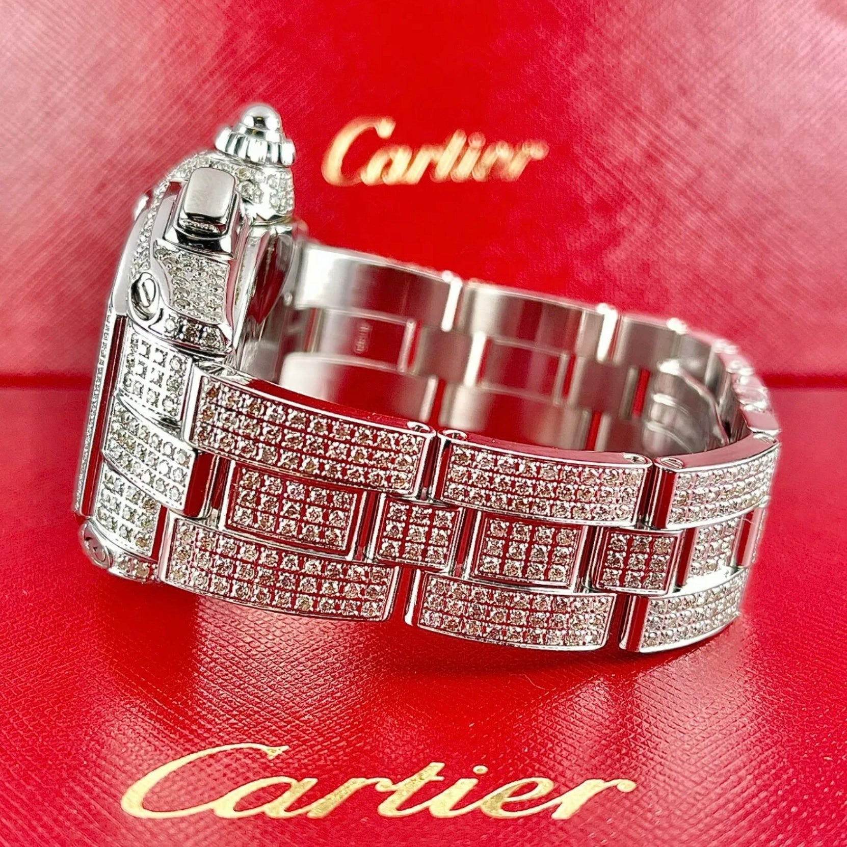 Mens Ballon Bleu de Cartier Large Fully Loaded Diamond 42mm Watch 14.50 CT.  - Walmart.com