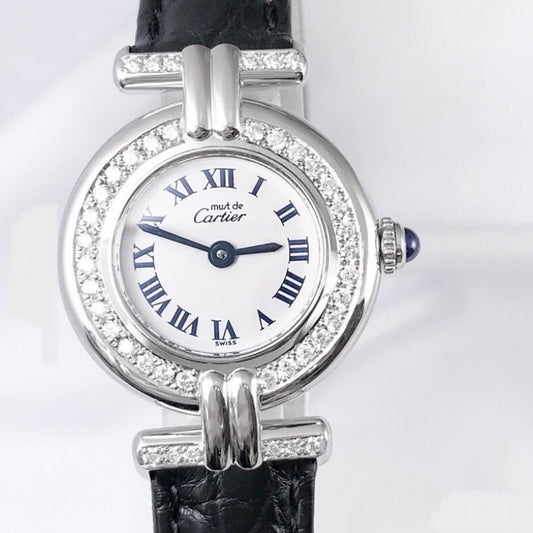 CARTIER COLISÈE Quartz 24mm Silver 0.61TCW Diamond Watch