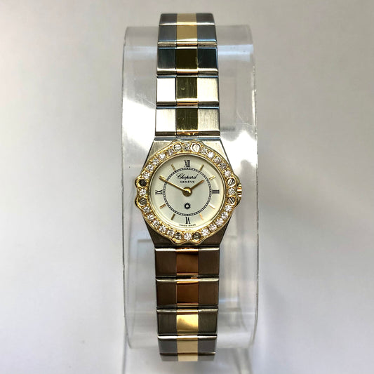 CHOPARD ST. MORITZ Quartz 19mm 2 Tone 0.21TCW DIAMOND Watch