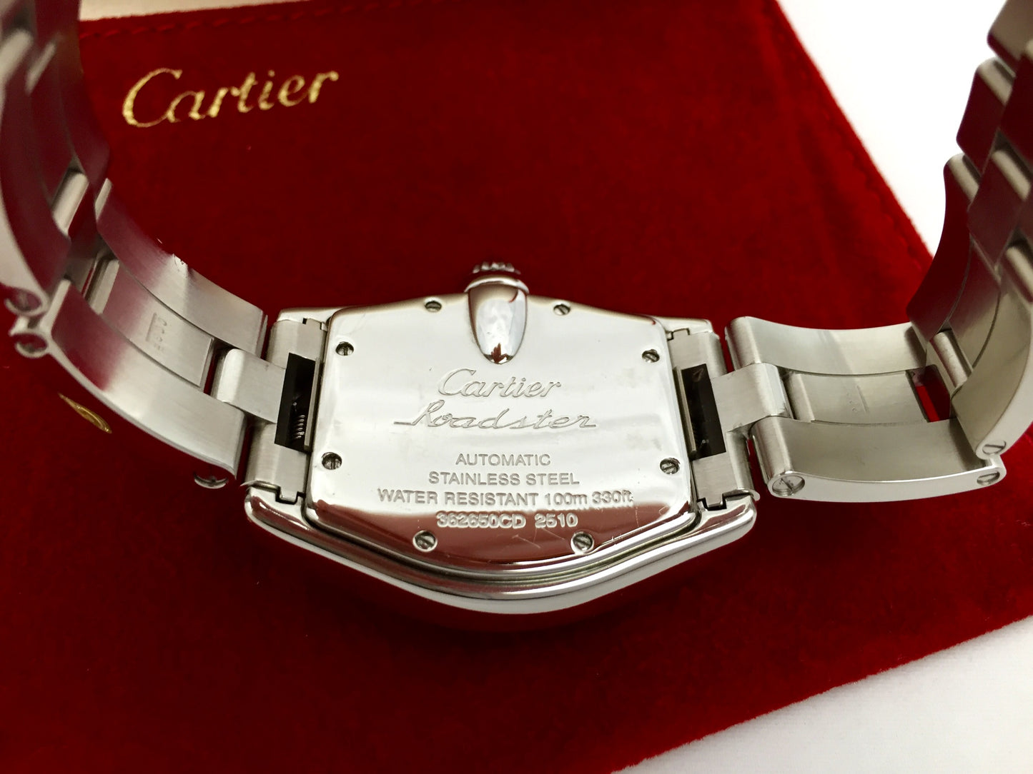 CARTIER ROADSTER 2510 Automatic Steel Men’s/Unisex Watch DIAMOND Bezel & Bracelet
