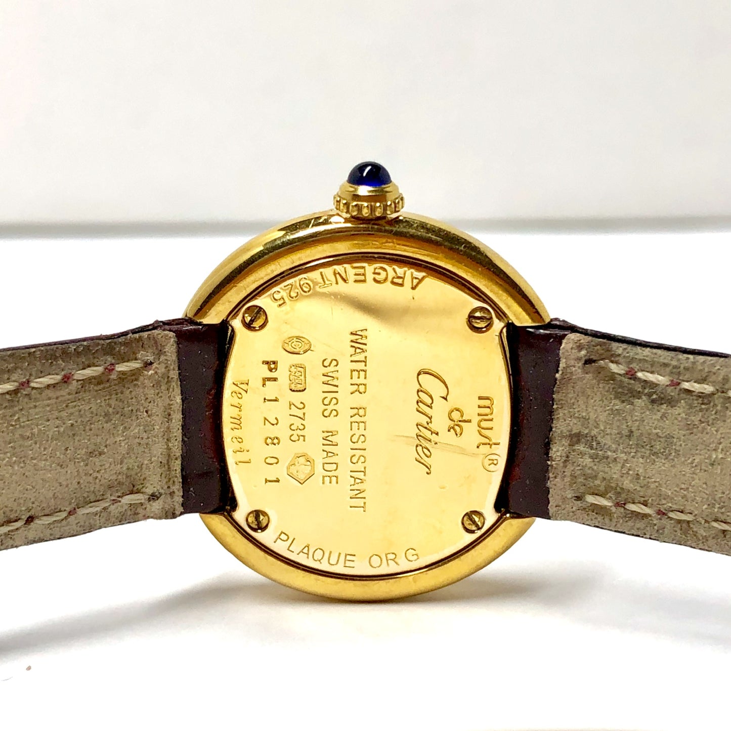 CARTIER VERMEIL Quartz 27mm GP 0.46TCW DIAMOND Watch