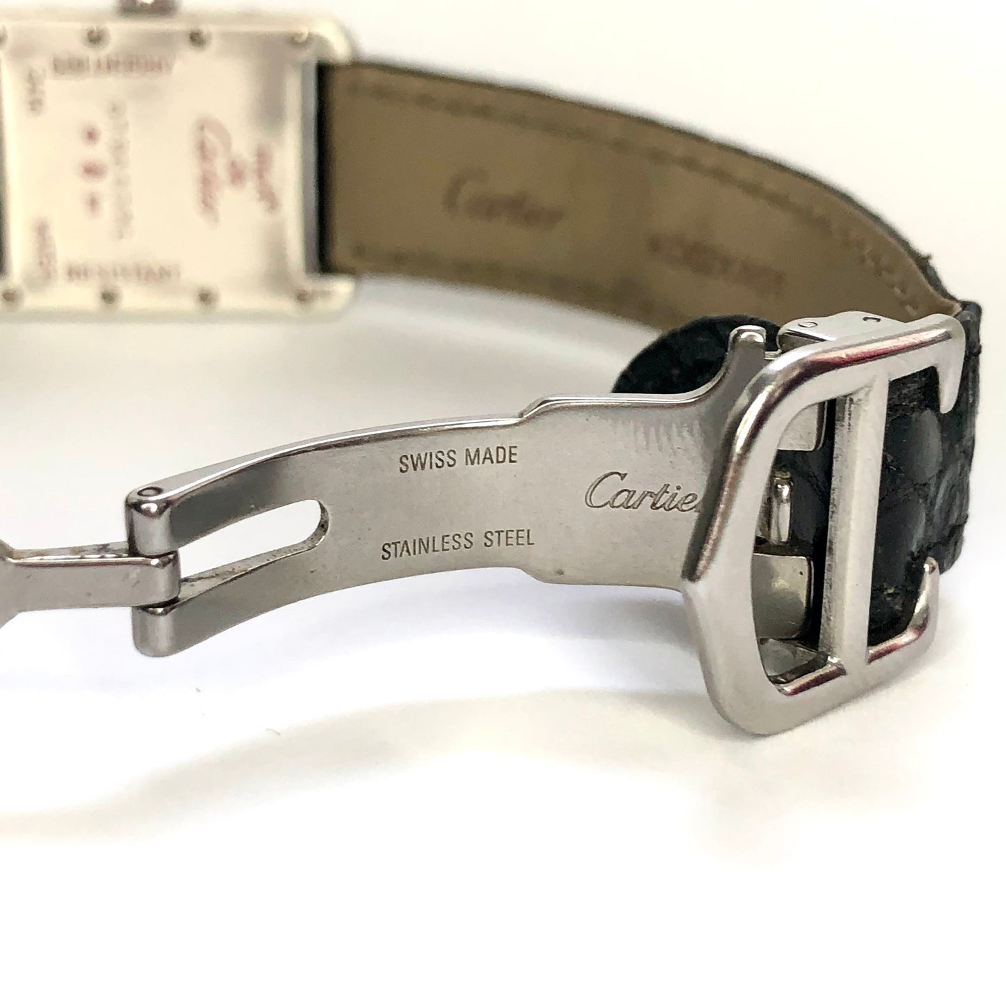 CARTIER TANK Quartz 22mm Silver 0.63TCW Diamond Watch