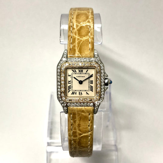 CARTIER PANTHERE 23mm Quartz 2 Tone 0.87TCW DIAMOND Watch