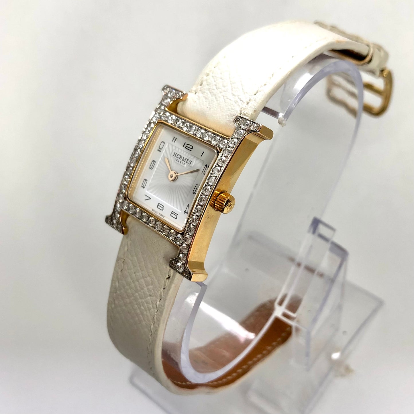 HERMÈS HEURE H 25mm Two Tone 0.91TCW DIAMOND Watch NEW Model