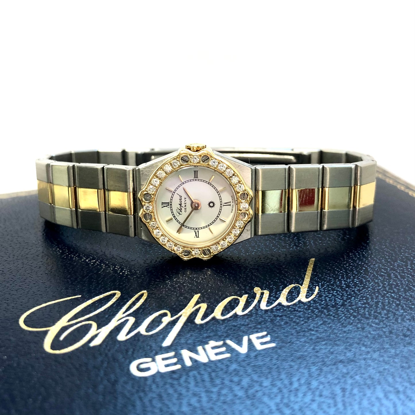 CHOPARD ST. MORITZ Quartz 19mm 2 Tone 0.21TCW DIAMOND Watch