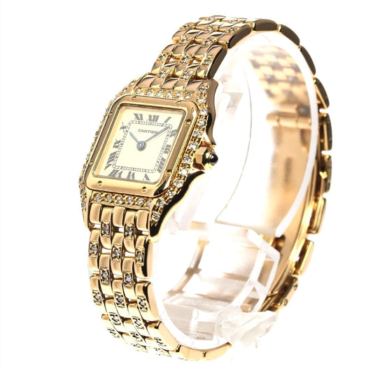 CARTIER PANTHERE Quartz 23mm 18K Yellow Gold 1.5TCW Diamond Watch