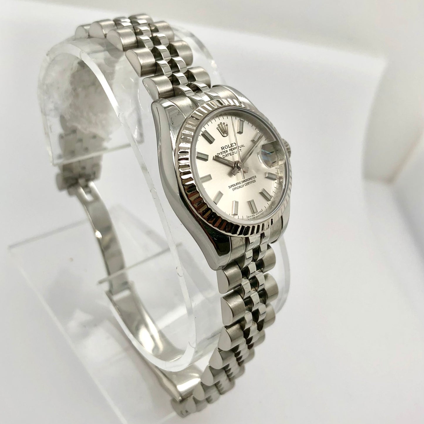 ROLEX DATEJUST Automatic 28mm 2 Tone Watch Silver Dial