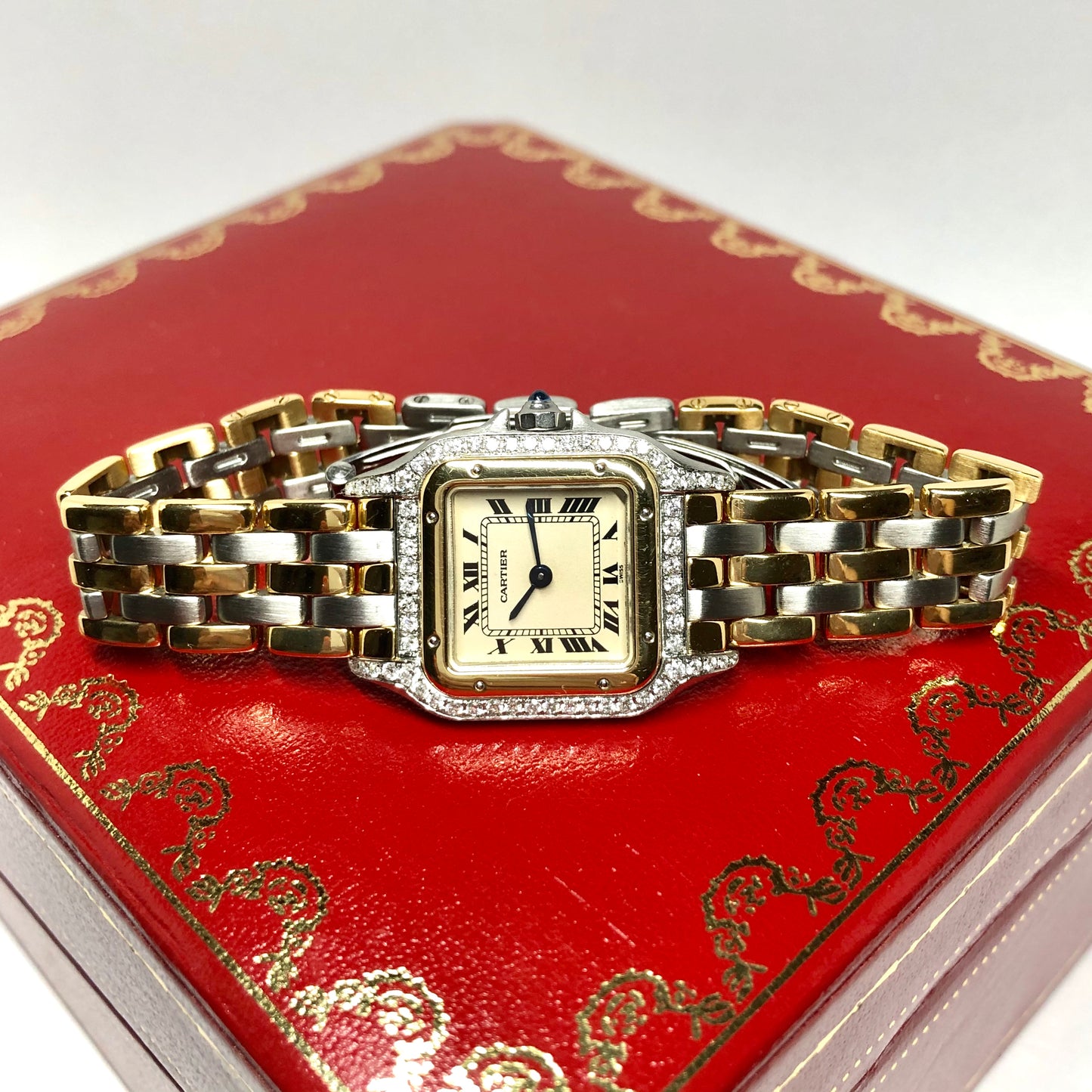CARTIER PANTHÉRE Quartz 23mm 3 Row Gold 0.54TCW Diamond Watch