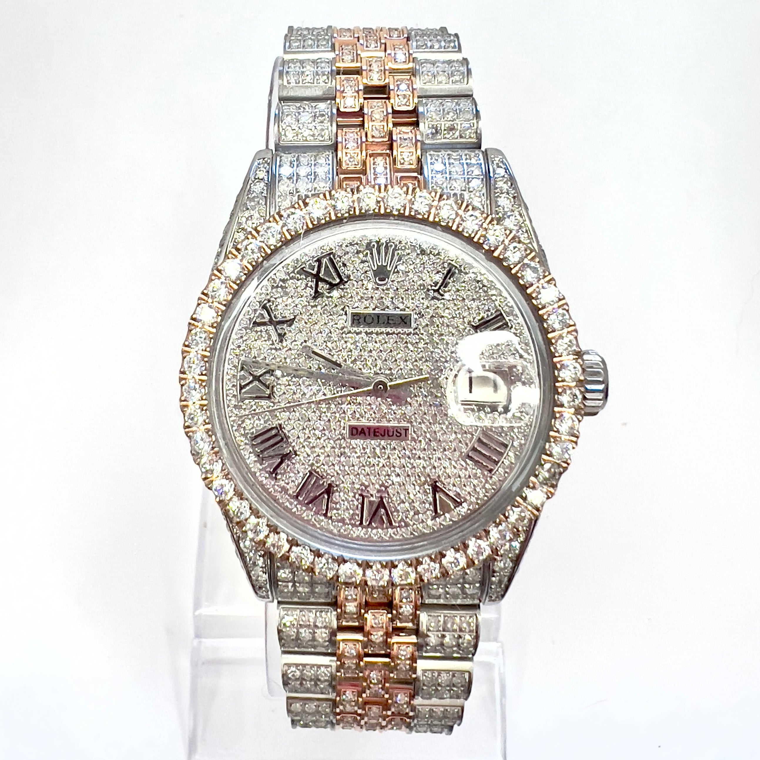 Rolex gold clearance full diamond