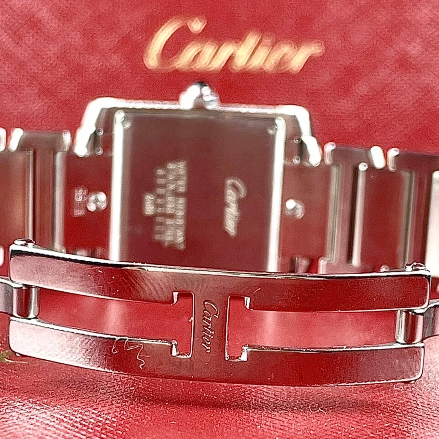 CARTIER TANK FRANCAISE Quartz 20mm Steel ~6TCW Full DIAMOND Watch