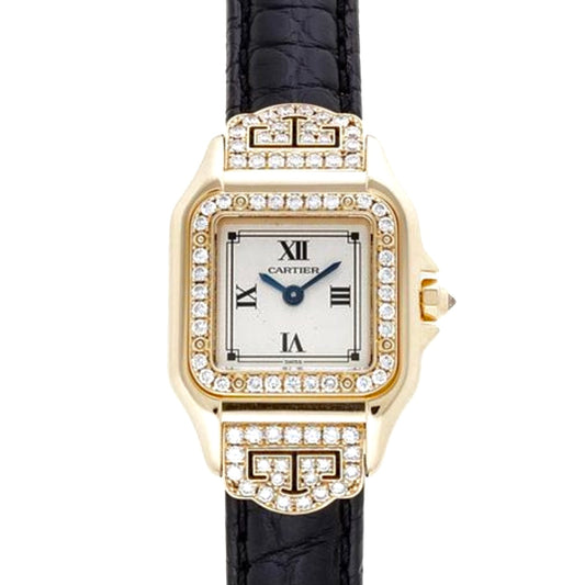 CARTIER PANTHERE Quartz 23mm 18K Yellow Gold ~.7TCW Diamond Watch