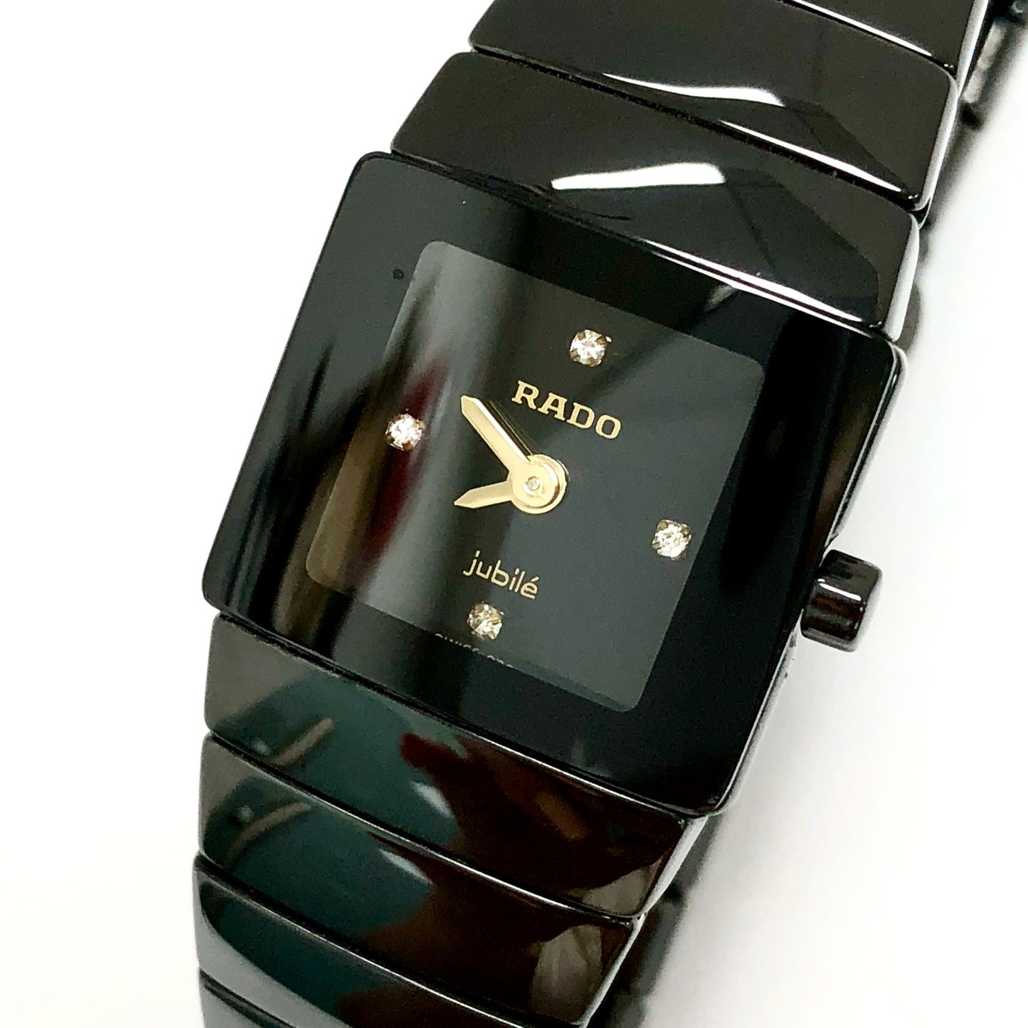 RADO DIASTAR JUBILÈ Wuartz 21mm Steel, Black High-Tech Ceramics & Titanium Watch Factory Diamonds