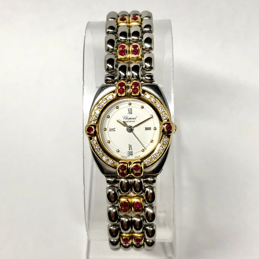 CHOPARD GSTAAD Quartz 24mm 2 Tone Diamonds & Rubies Watch