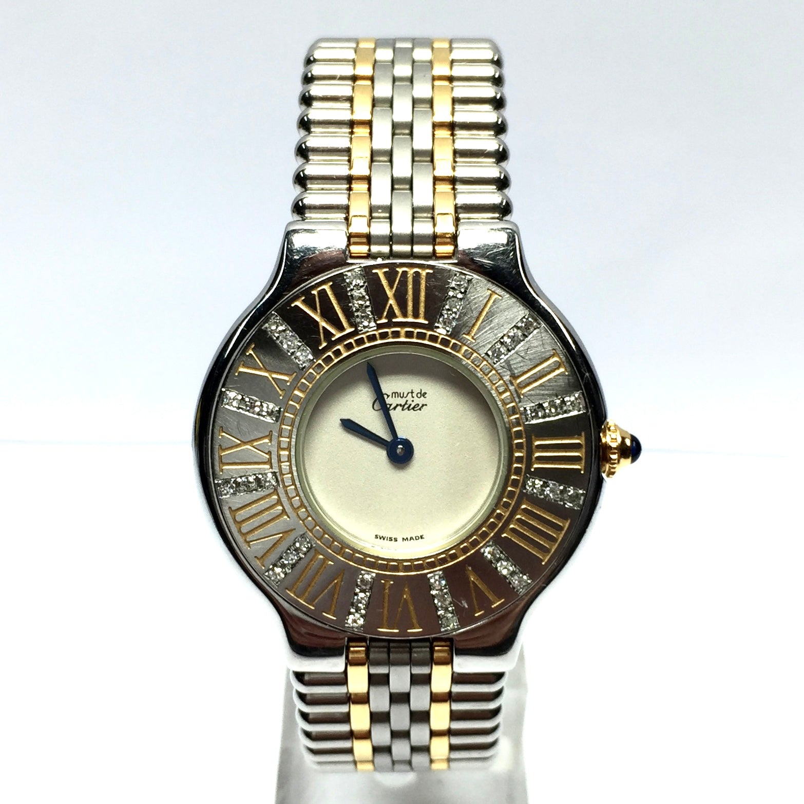 CARTIER MUST 21 Quartz 28mm 2 Tone Diamond Watch