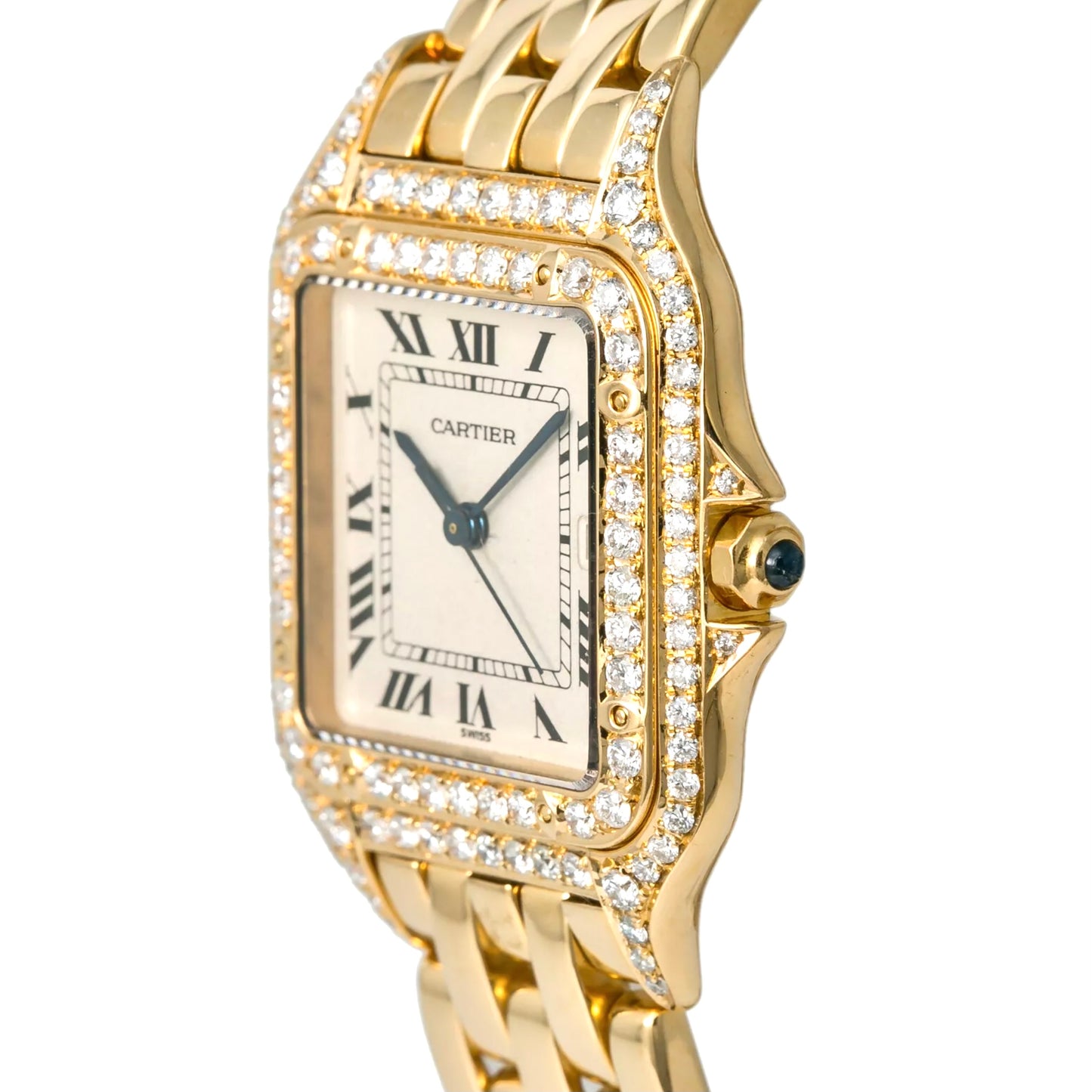 CARTIER PANTHERE Quartz 27mm 18K Yellow Gold 1.20TCW DIAMOND Watch