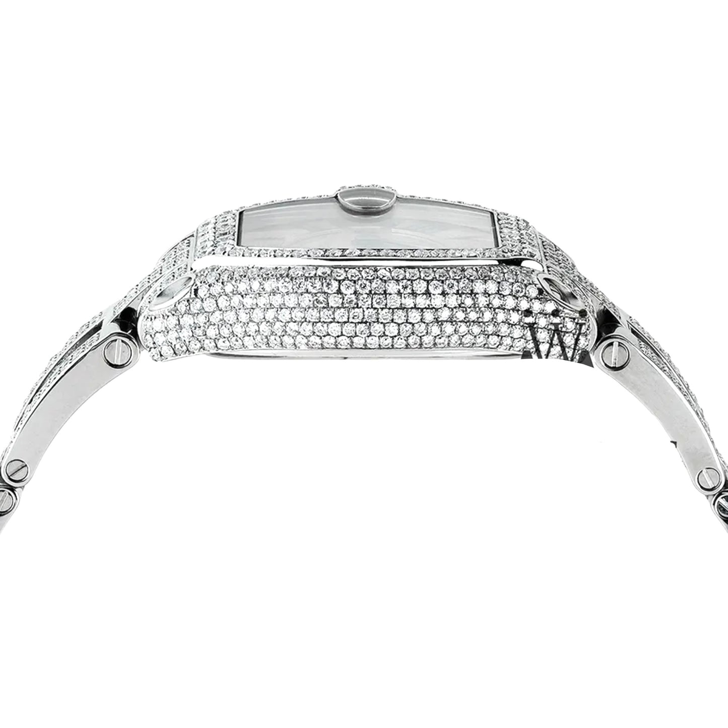 CARTIER ROADSTER Quartz 31mm Steel ~7TCW Diamond Watch