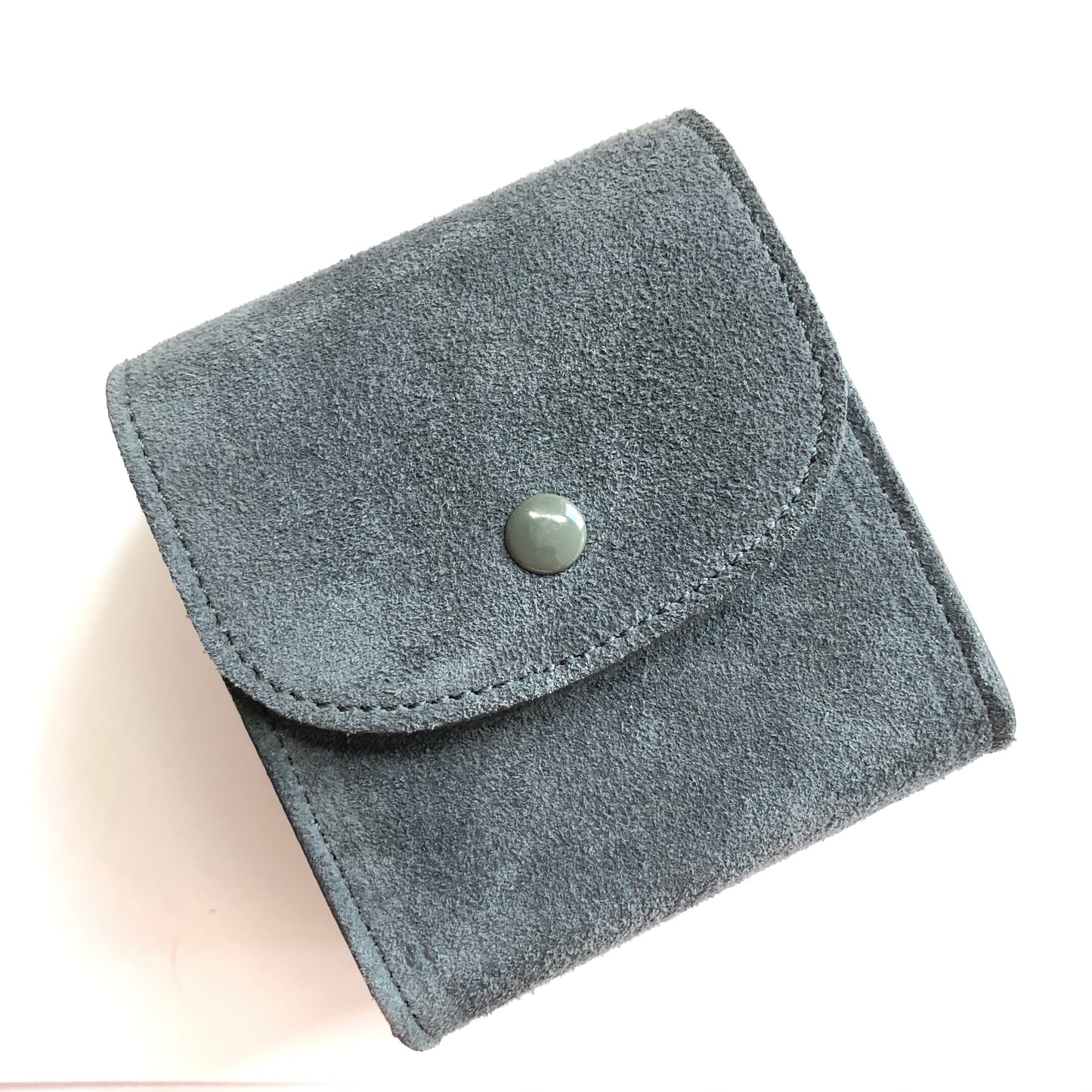 CARTIER Gray Genuine Suede Leather Pouch with Pillow