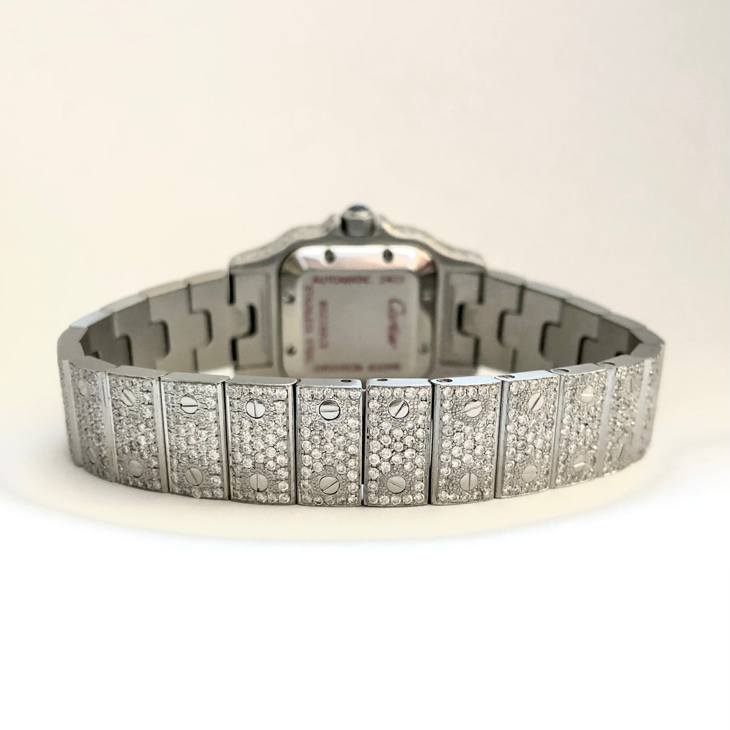 CARTIER SANTOS GALBEE 24mm Automatic Steel Diamond Watch ~8TCW NEW Model