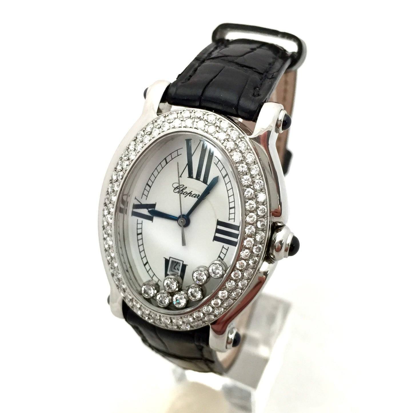 CHOPARD HAPPY SPORT Quartz 30mm Steel Floating DIAMONDS Watch