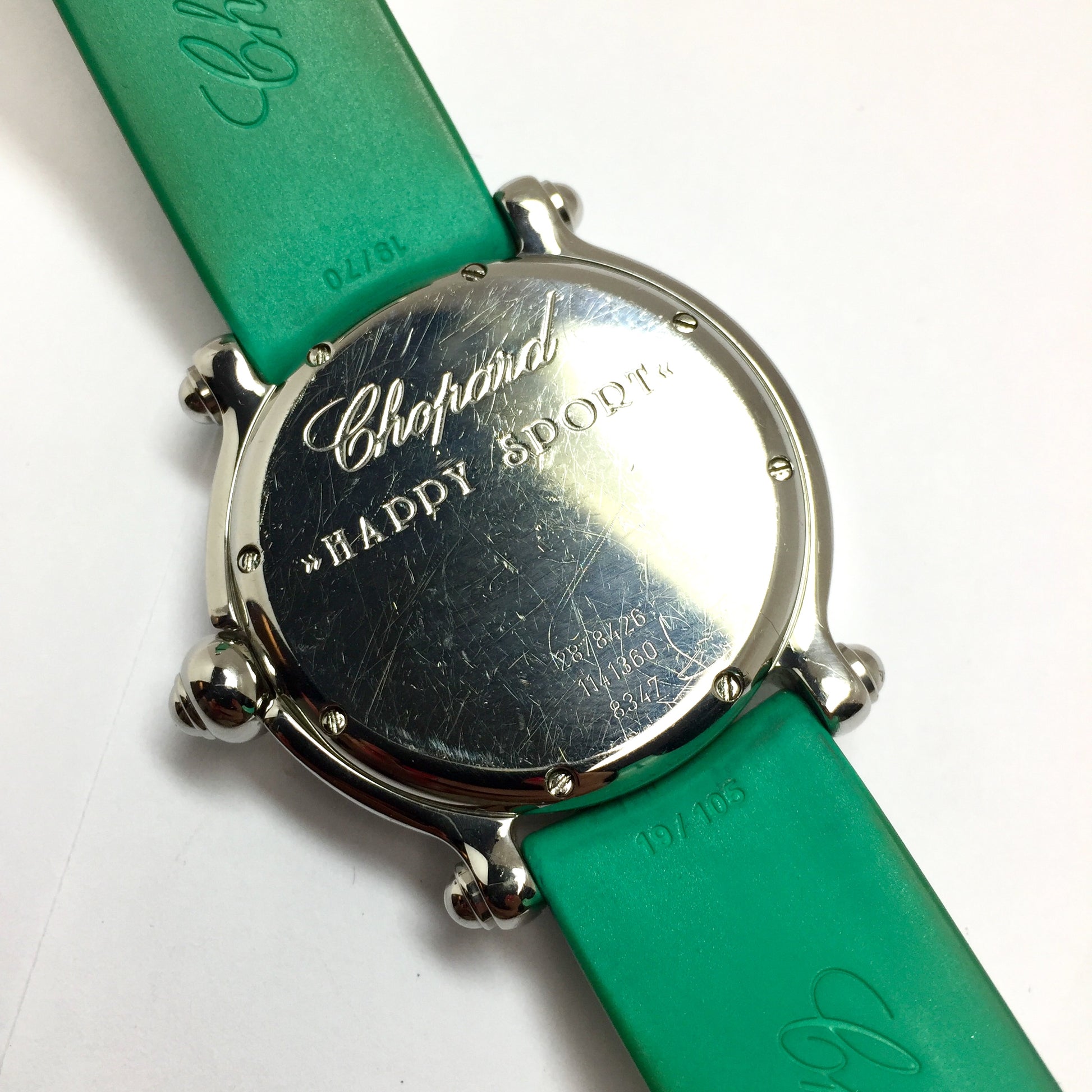 CHOPARD HAPPY SPORT Quartz Steel 39mm DIAMONDS EMERALDS Watch