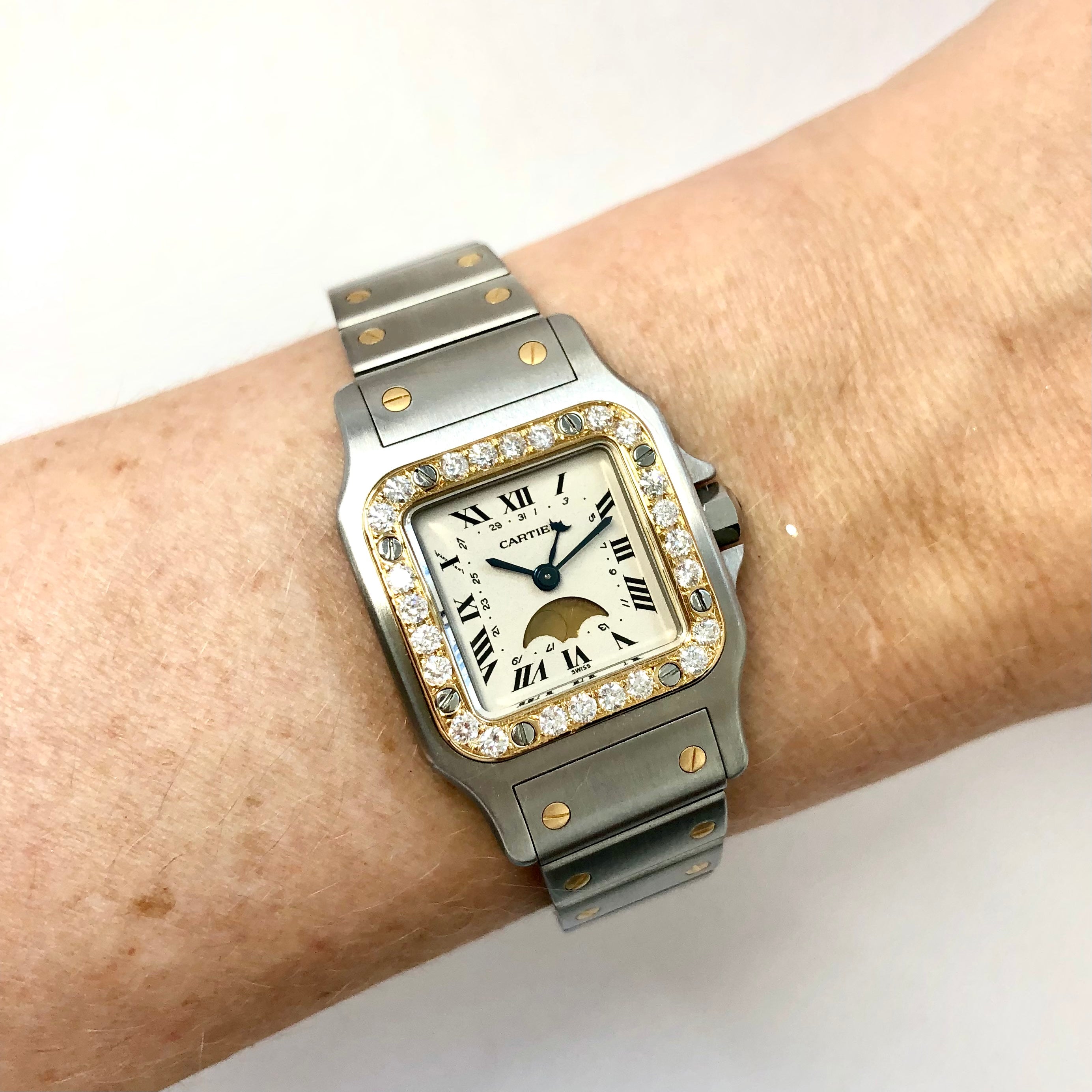 Cartier santos galbee clearance moonphase