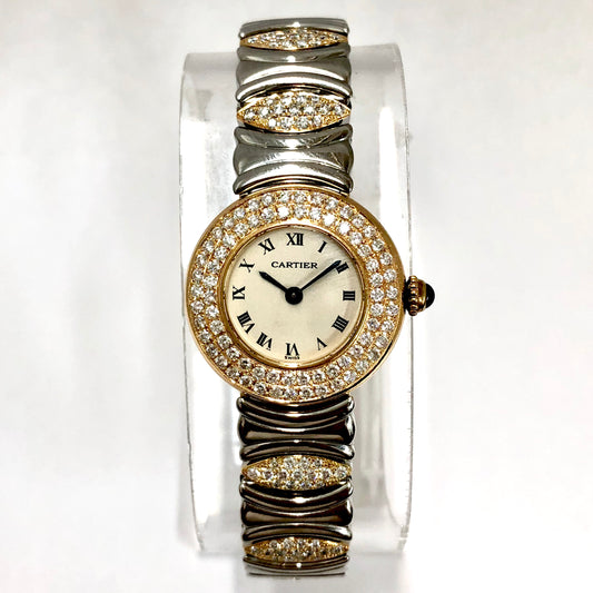 CARTIER COLISÈE Quartz 24mm 2 Tone 1.59TCW DIAMOND Watch