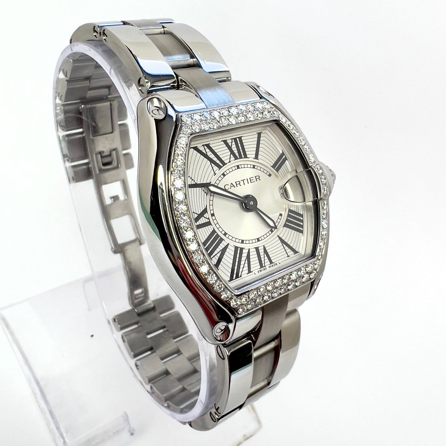 CARTIER ROADSTER Quartz 31mm Steel 0.75TCW DIAMOND Watch