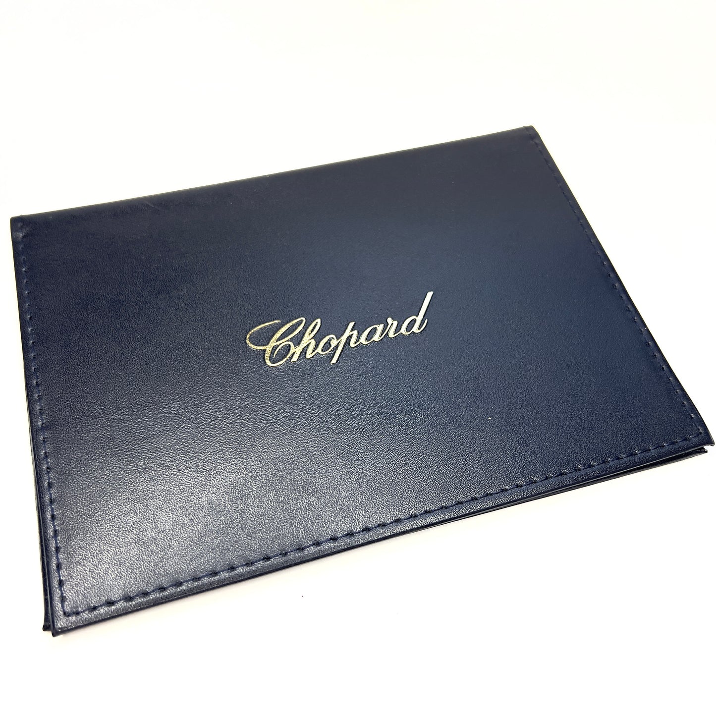 CHOPARD Blue Faux Leather Documents Folder 6.75x5 inches