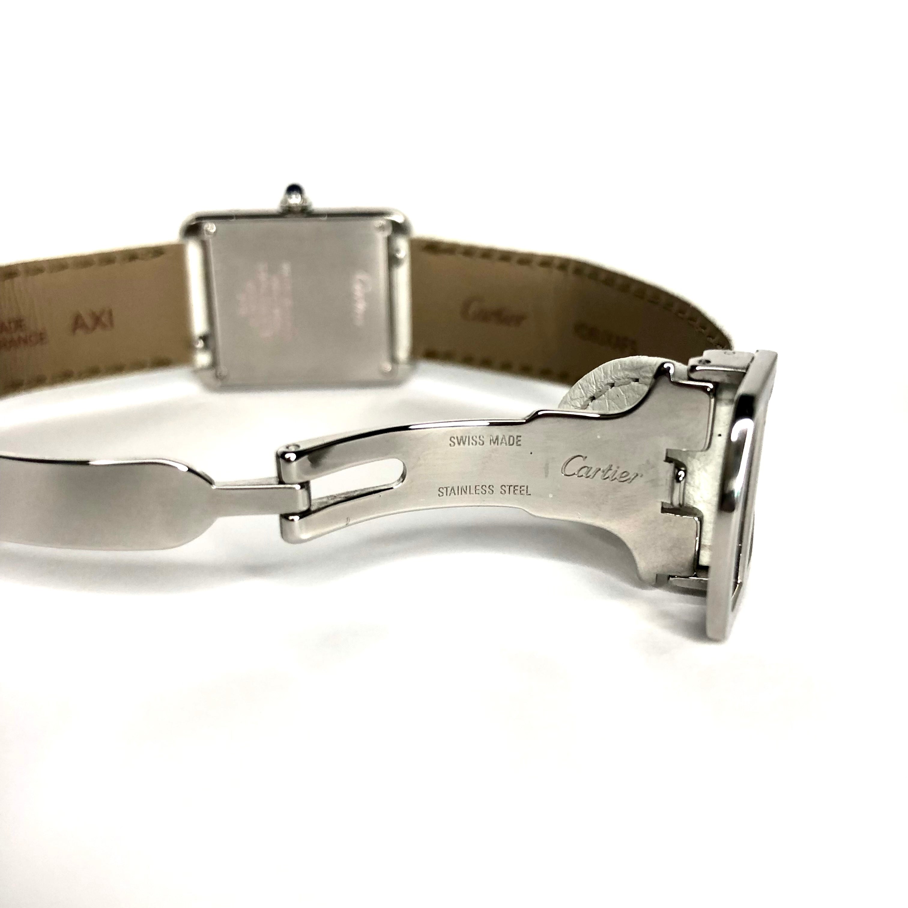 CARTIER TANK SOLO 24mm Steel Watch 0.62TCW Diamonds | NATILUXIA