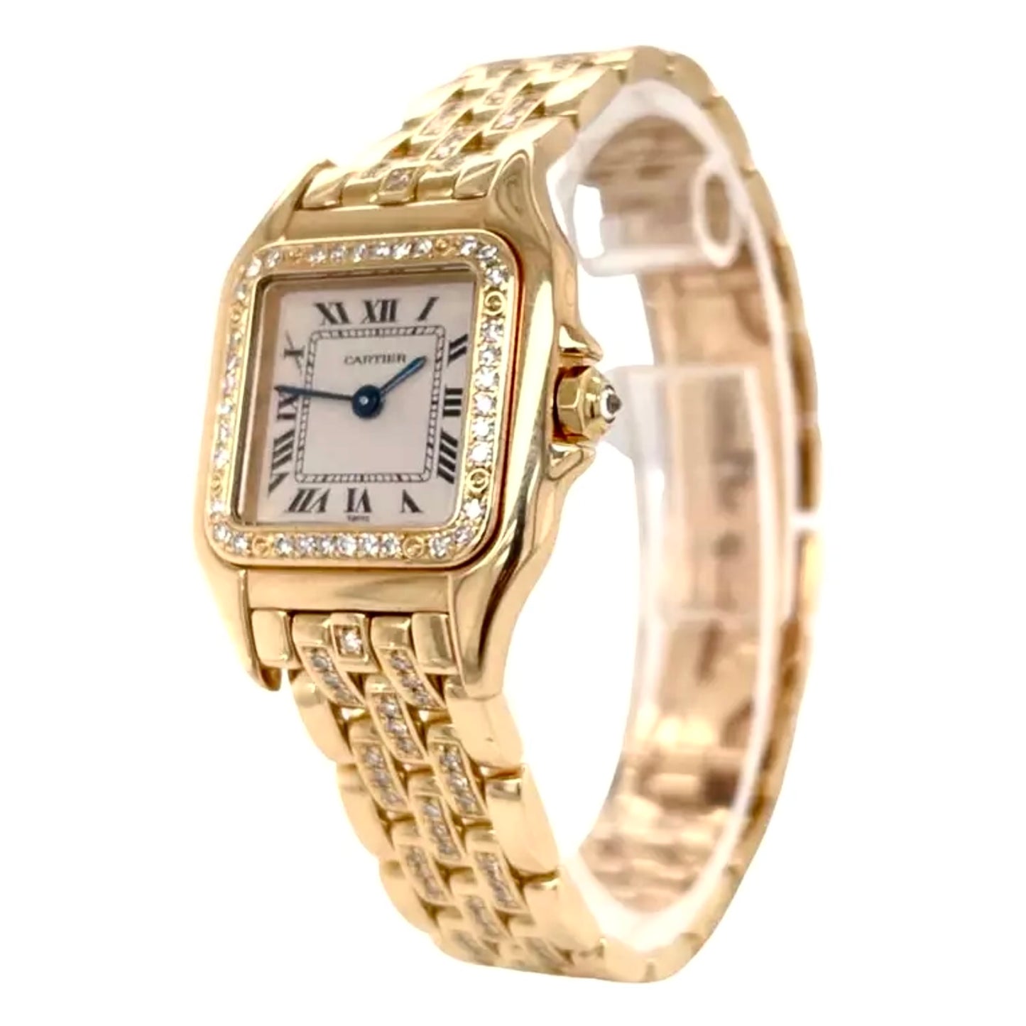 CARTIER PANTHERE Quartz 23mm 18K Yellow Gold Diamond Watch