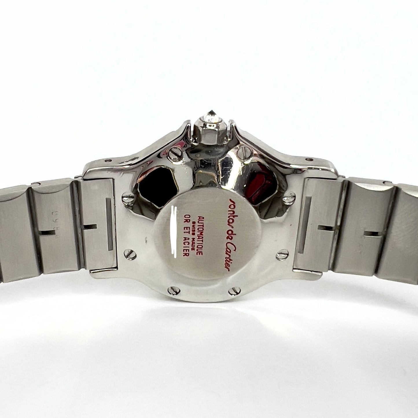 CARTIER SANTOS OCTAGON Automatic 31mm 2 Tone ~0.50TCW DIAMOND Watch 