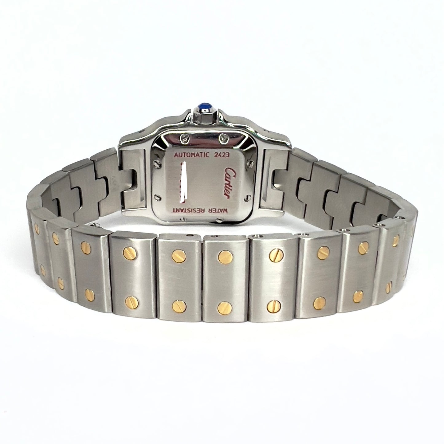 CARTIER SANTOS GALBEE Date 24mm Automatic 2 Tone 0.69TCW Diamond Watch NEW Model