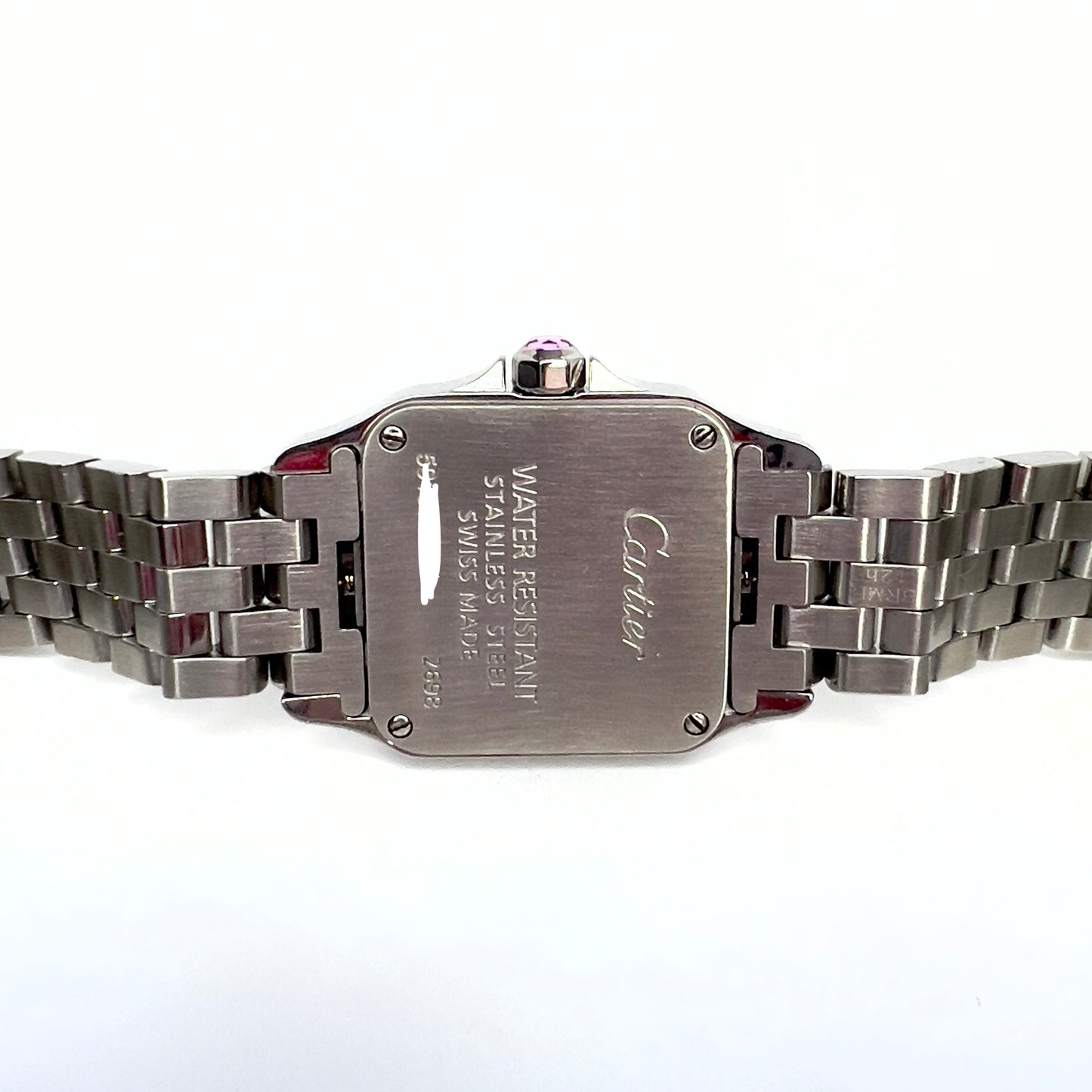 CARTIER SANTOS DEMOISELLE Steel 20mm Watch ~0.7TCW DIAMONDS