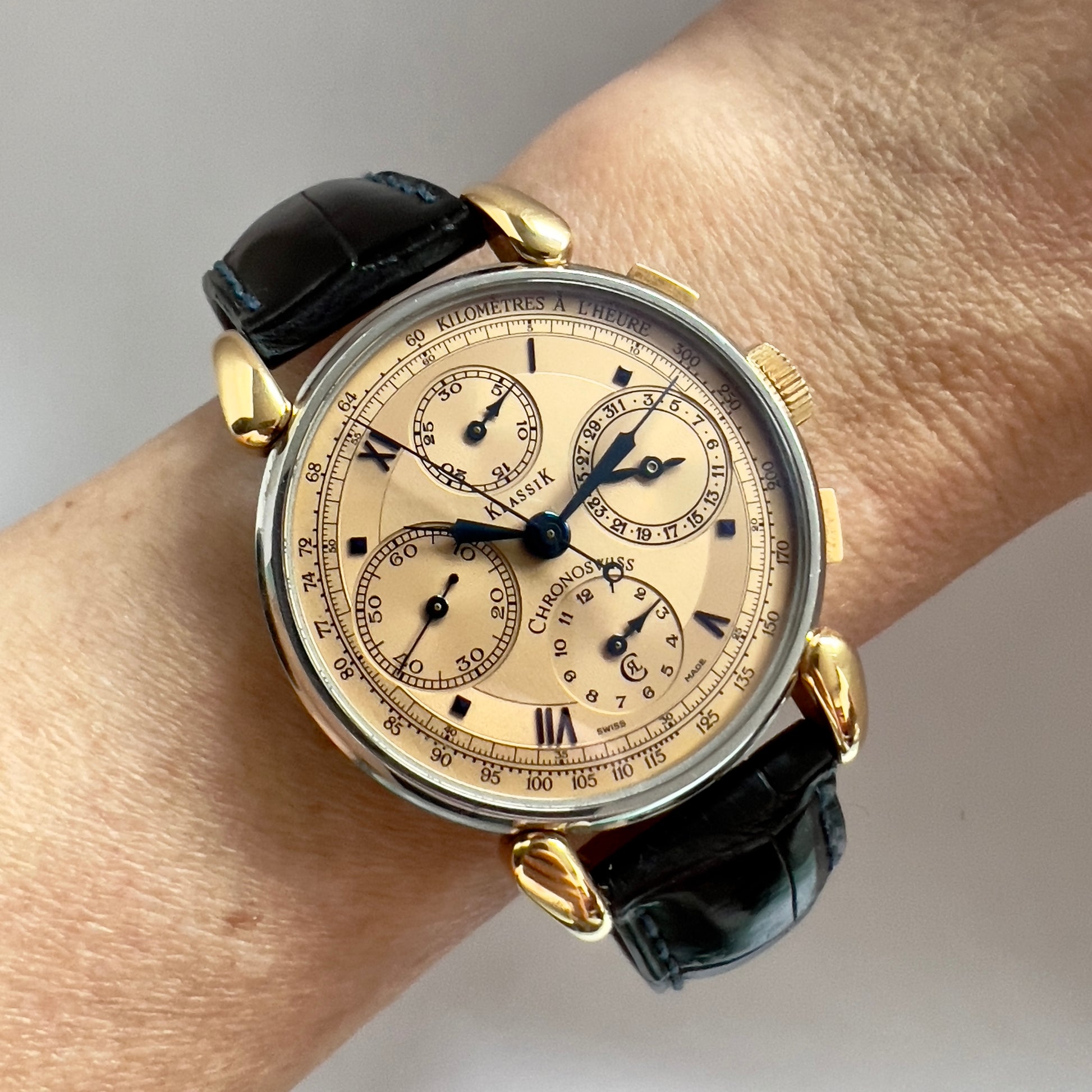 KLASSIK CHRONOSWISS Automatic 37mm Tone Skeleton Back Case Watch