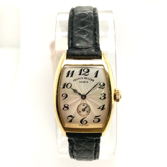 FRANCK MULLER CURVEX 25mm Hand Winding 18K Yellow Gold Skeleton Backcase Watch