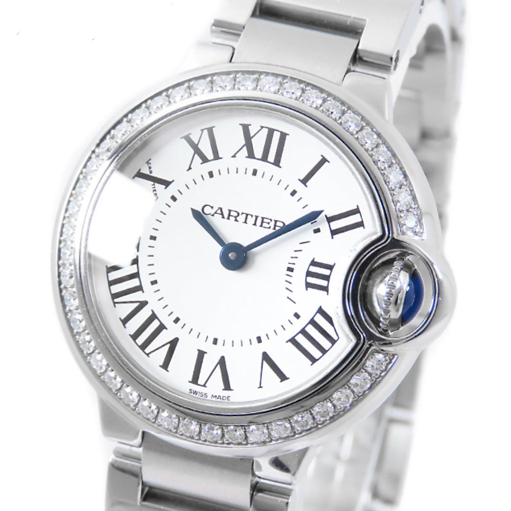 Cartier ballon shop bleu 28mm diamond