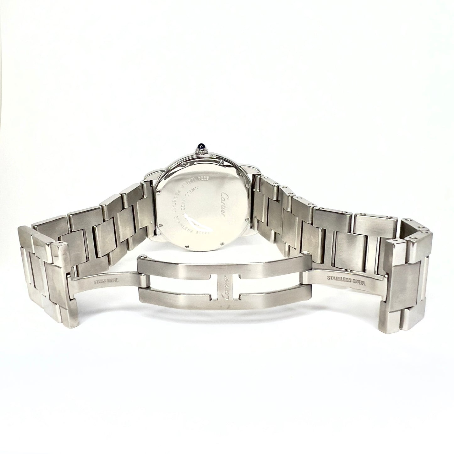 CARTIER RONDE SOLO Date 36mm Quartz Steel 1TCW DIAMOND Watch
