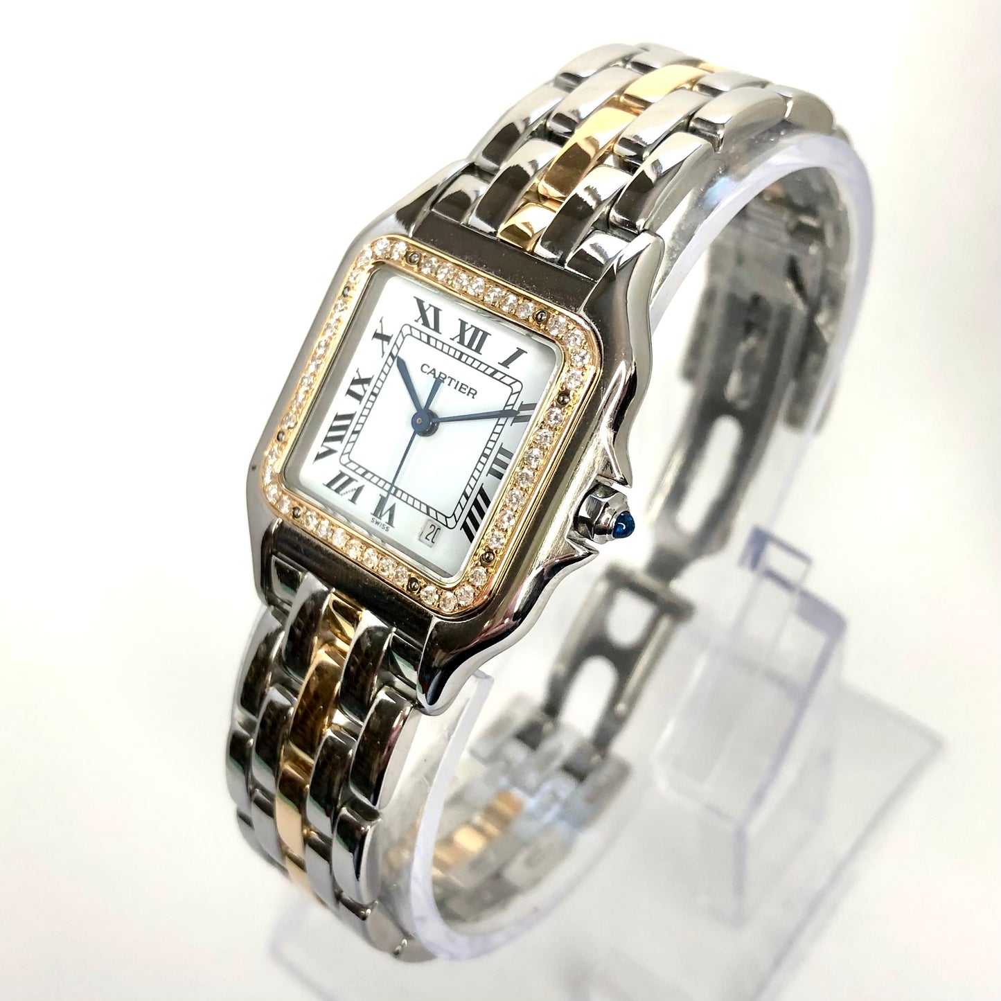 CARTIER PANTHERE Quartz 27mm 1 Row Gold 0.41TCW DIAMOND Watch