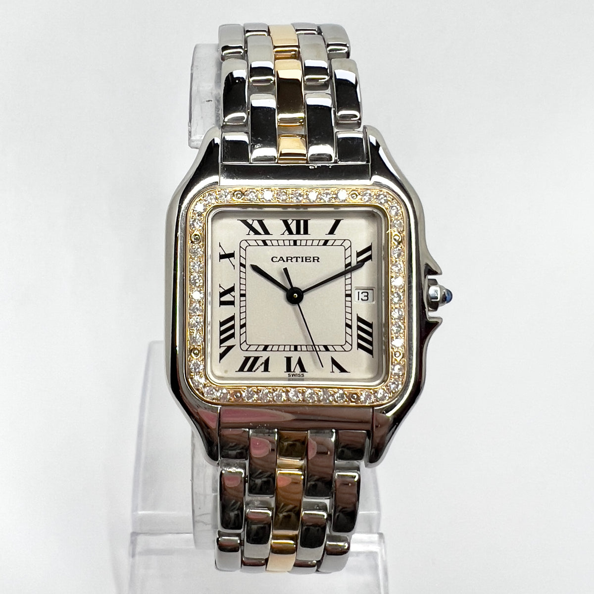 CARTIER PANTHERE Quartz 29mm 1 Row Gold 0.56TCW DIAMOND  display picture 3
