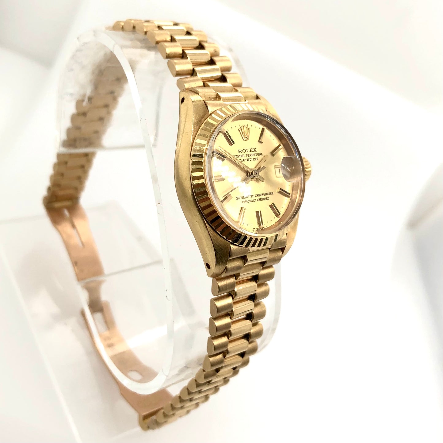 ROLEX OYSTER PERPETUAL DATEJUST Presidential Automtic 26mm 18K Yellow Gold Watch