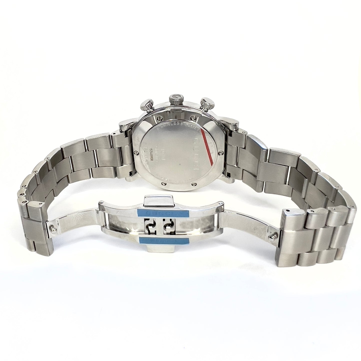 GUCCI G Chronograph Quartz 44mm Steel 3.65TCW Diamond Watch