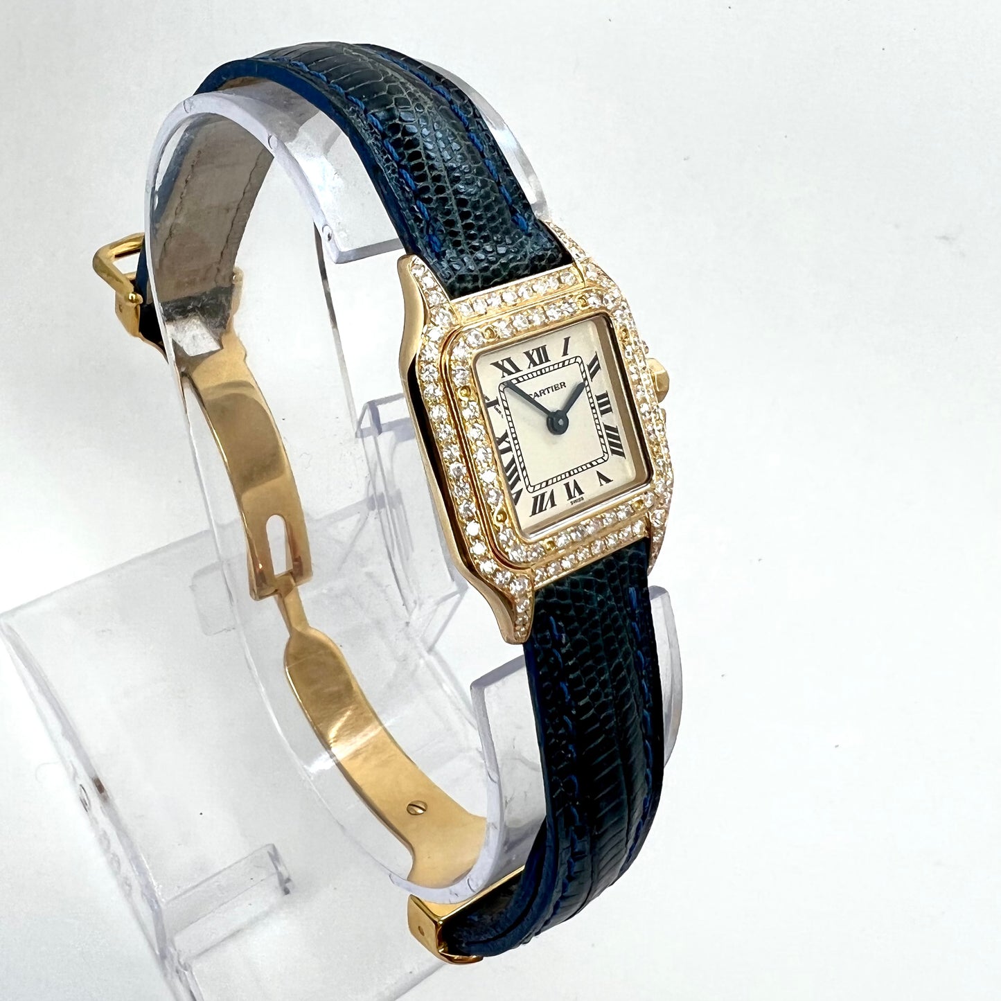 CARTIER PANTHERE Quartz 18K Yellow Gold ~1TCW DIAMOND Watch