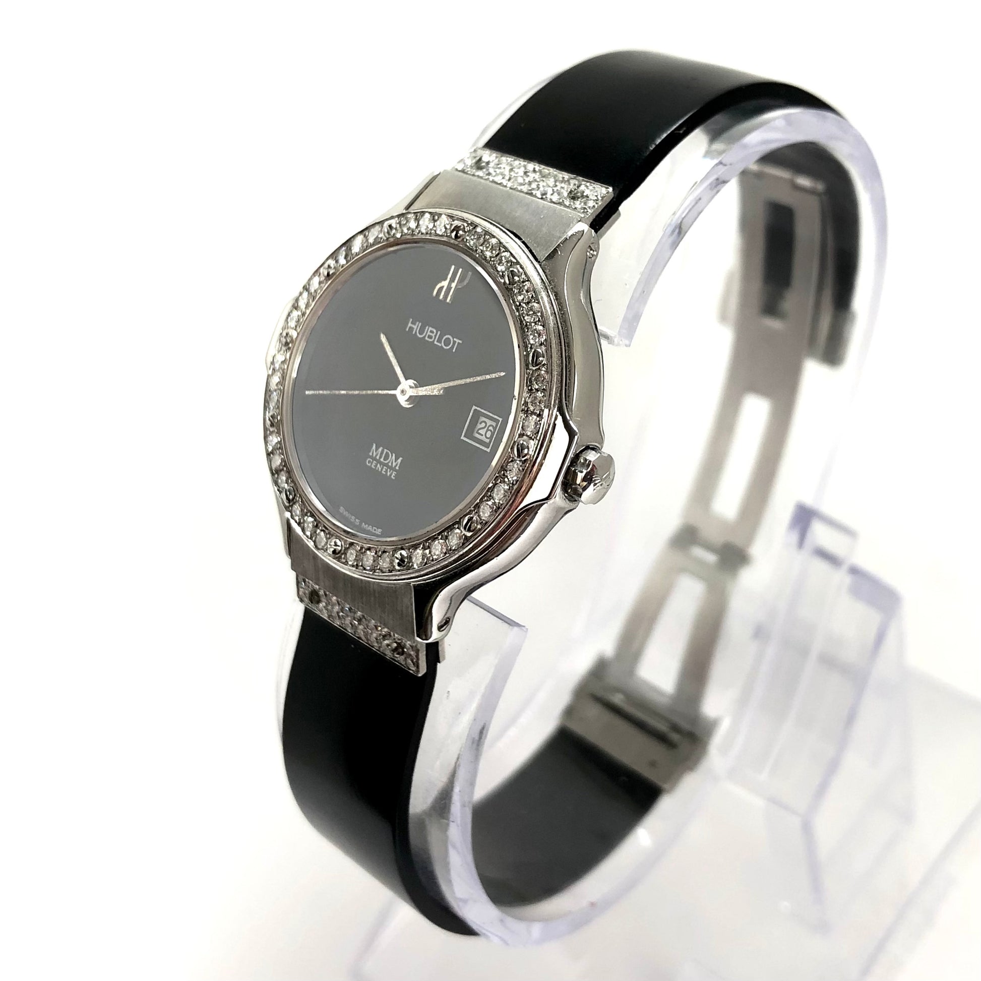 Hublot MDM Couvercle Ladies Covered Flip Top Lid Watch - Stainless