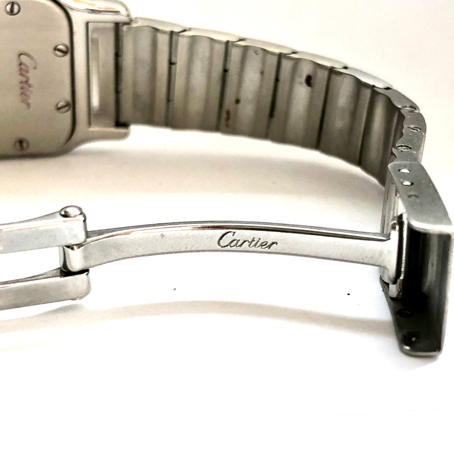 CARTIER SANTOS GALBEE 24mm Quartz Steel 1.21TCW Diamond Watch